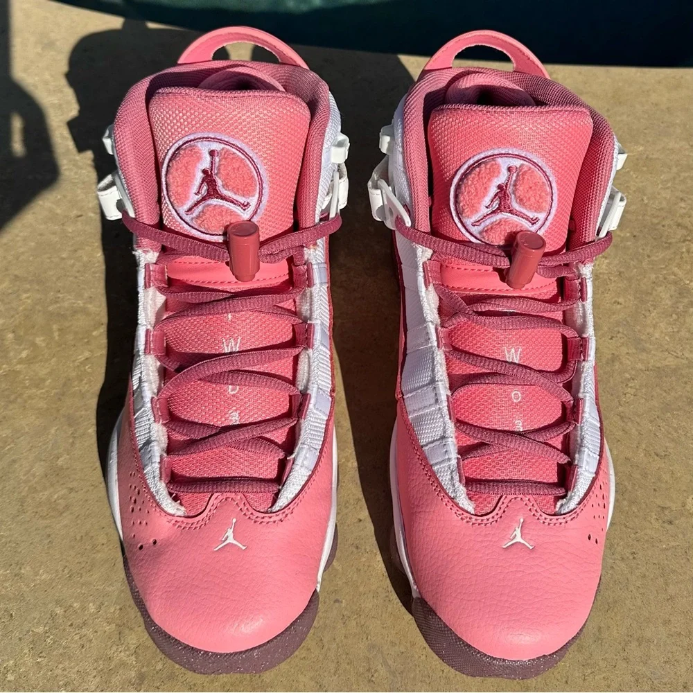 Jordan 6 Rings Coral Chalk White Desert Berry-Size 6.5Y, 8 Women’s - Picture 5 of 9